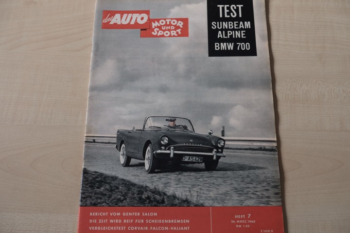 Deckblatt Auto Motor und Sport (07/1960)